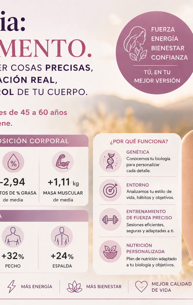 mujer y datos de mejora en menopausia