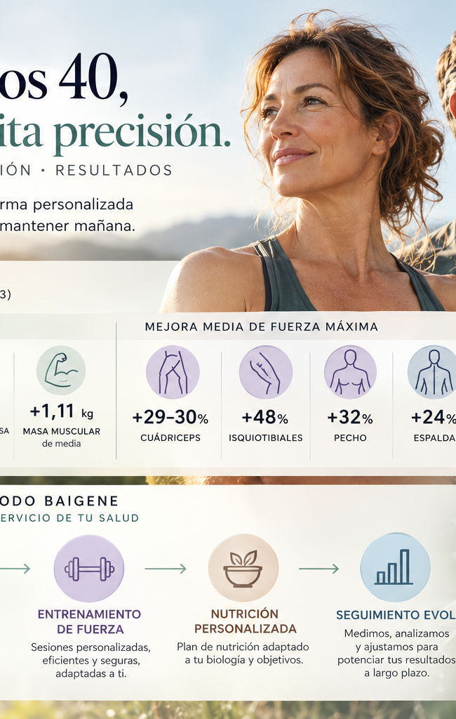 Hombre y mujer de mediana edad ilustrando la personalización de la salud a partir de los 40 años